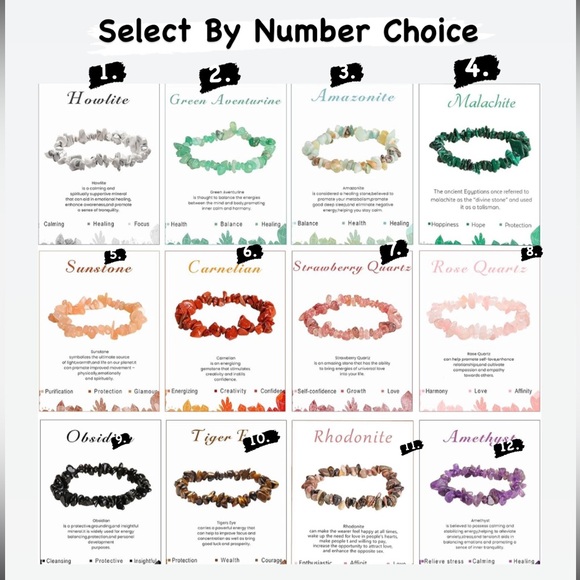 One Natural Stone Crystal Bracelet - - Picture 1 of 7